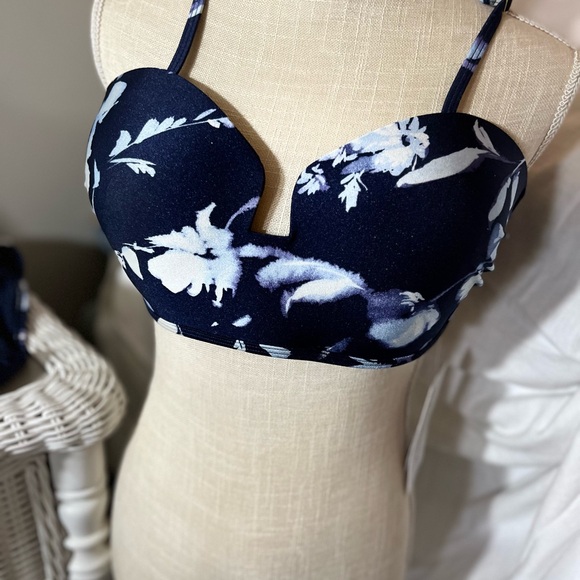 XL Athleta Bikini: Aqualuxe print square plunge bikini set: - Picture 12 of 12